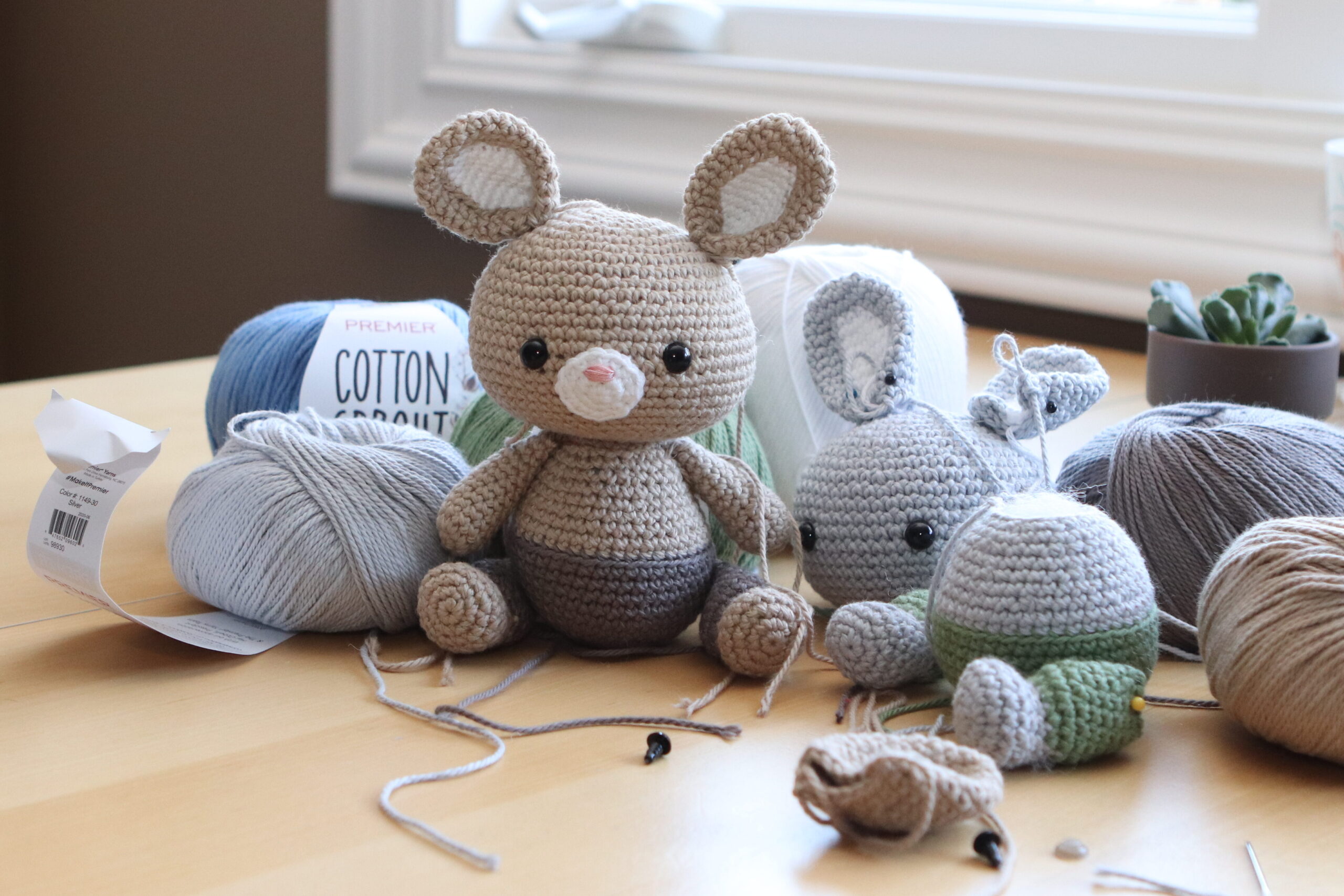 Crochet Animal Pattern, Cute Tiger and Panda Crochet Toy, Set of 2